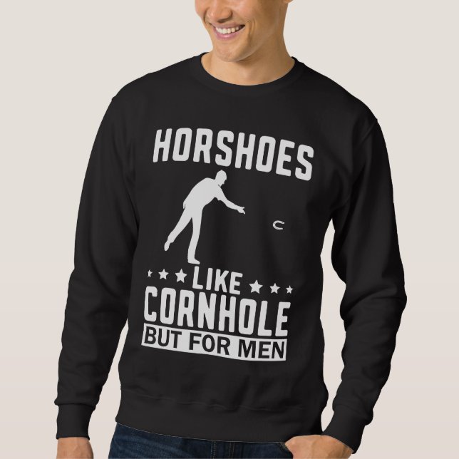Sweatshirt Des Fers à Cheval Pour Les Hommes  Lancer de fer à (Devant)