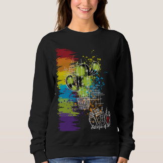 Sweatshirt Des fragments d'amour Colorful Cactus foncé