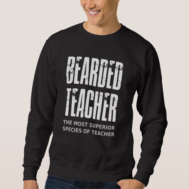 Sweatshirt Des Hommes Dit Entraîné Professeur Beard Bearde (Devant)