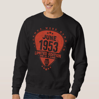 Sweatshirt Des Légendes Sont Nées En Juin 1953 Guitare