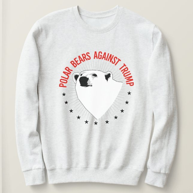 Sweatshirt Des ours polaires contre Trump (Design devant)