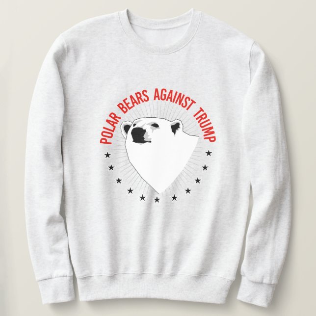 Sweatshirt Des ours polaires contre Trump (Design devant)