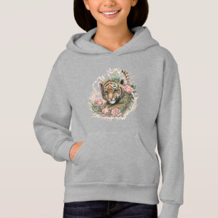 Sweatshirt des petites filles de tigres roses