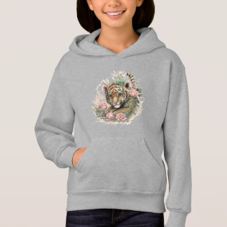 Sweatshirt des petites filles de tigres roses