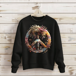 Sweatshirt des signes de paix de Boho Hippie