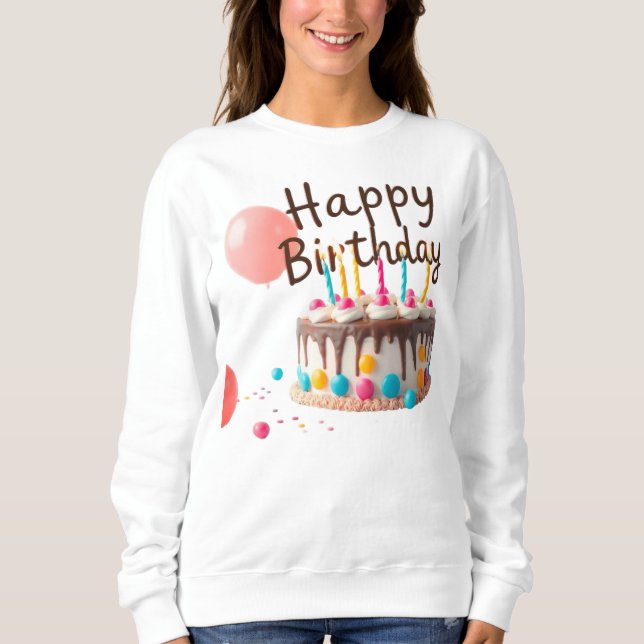 Sweatshirt design d'anniversaire heureux (Devant)