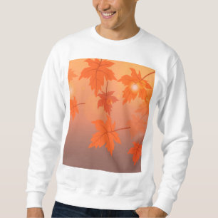 Sweatshirt Design d'automne avec feuilles d'érable et effet b
