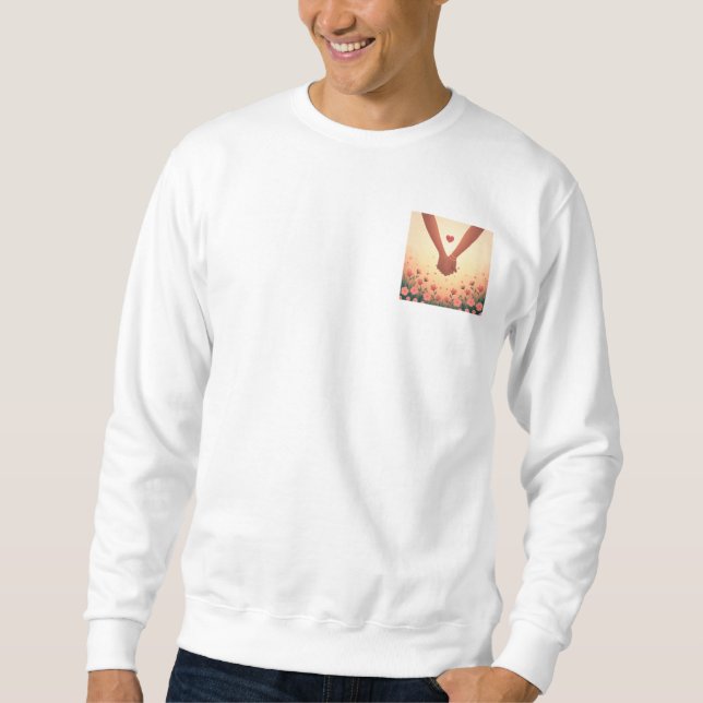 Sweatshirt Design de jour de la Saint-Valentin élégant et rom (Devant)