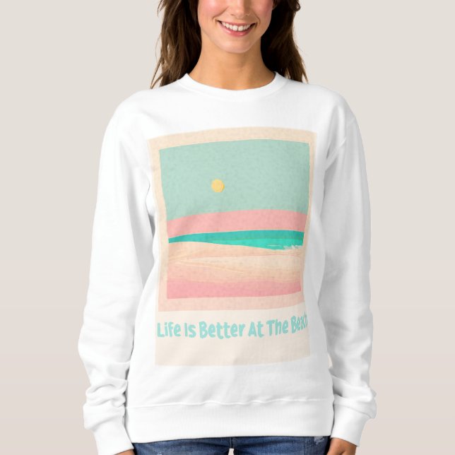 Sweatshirt Design de plage (Devant)