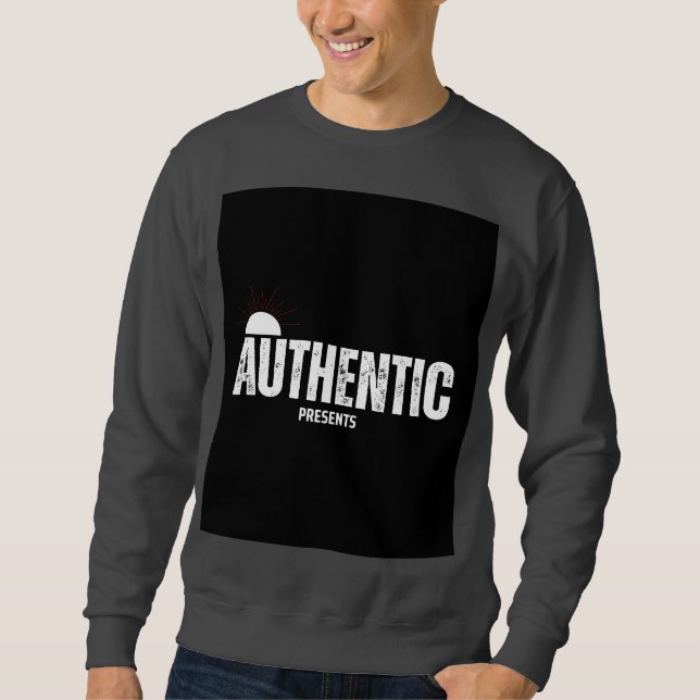 Sweatshirt Design d'écriture authentique (Devant)