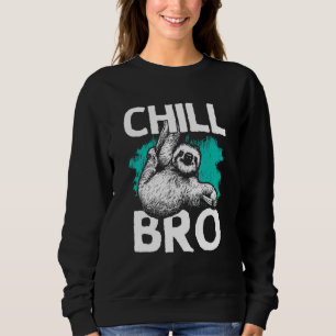 Sweatshirt Design Hipster Avec Fente Pour Homme Chill Bro