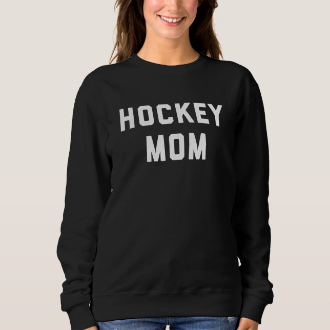 Sweatshirt Design rétro de maman de Hockey (Devant)