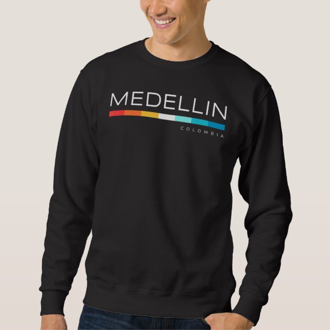 Sweatshirt Design rétro de Medellin Colombie (Devant)