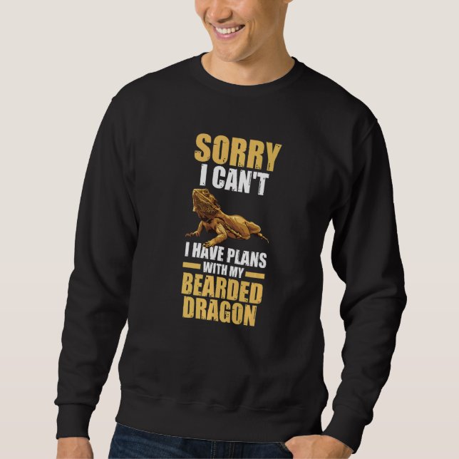 Sweatshirt Désolé J'Ai Des Plans Embarqués Dragon Reptiles (Devant)