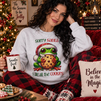 Sweatshirt Désolé Santa, j'ai Mangé Tous Les Biscuits Grenoui