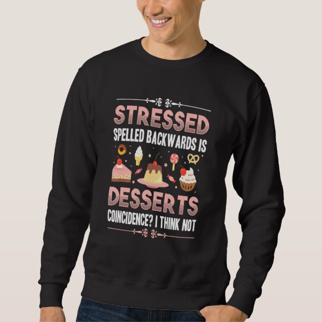 Sweatshirt Desserts Stressés À L'Arrière Cuisson Avec Plaque  (Devant)