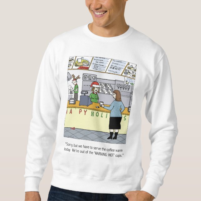 Sweatshirt Dessin animé café chaud (Devant)