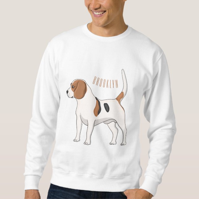 Sweatshirt dessin animé de chien beagle (Devant)