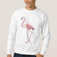 dessin animé d'oiseau Flamant rose
