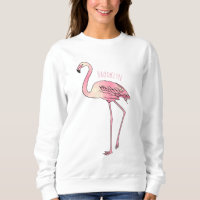dessin animé d'oiseau Flamant rose