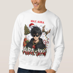 Sweatshirt Dessin animé drôle de Noël Garçon Max Aura Plus 10
