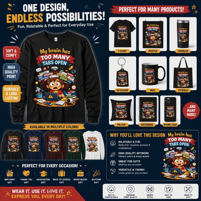Sweatshirt Dessin animé drôle de suranalyse (Créateur téléchargé)