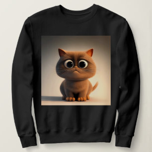 Sweatshirt dessin animé illustration d'un chat mignon