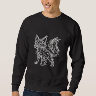 Sweatshirt Dessin au trait Fox Scribble