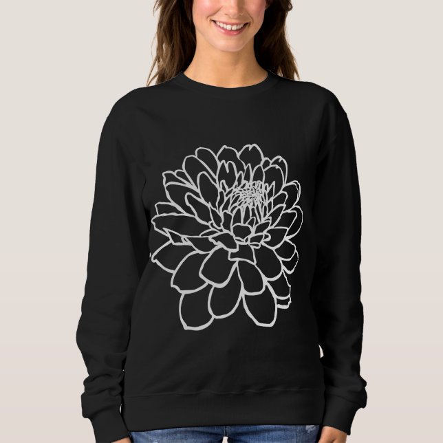 Sweatshirt Dessin Chrysanthemum - Blanc (Devant)