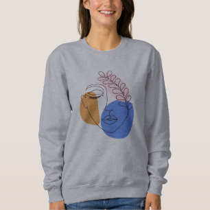 Sweatshirt Dessin d'art minimaliste Abstrait face