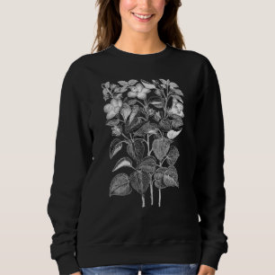 Sweatshirt Dessin de charbon de bois des fleurs italiennes d'