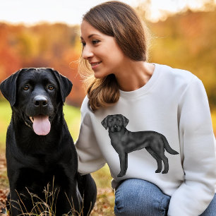 Sweatshirt Dessin de Chien de Cartographié de Black Labrador 