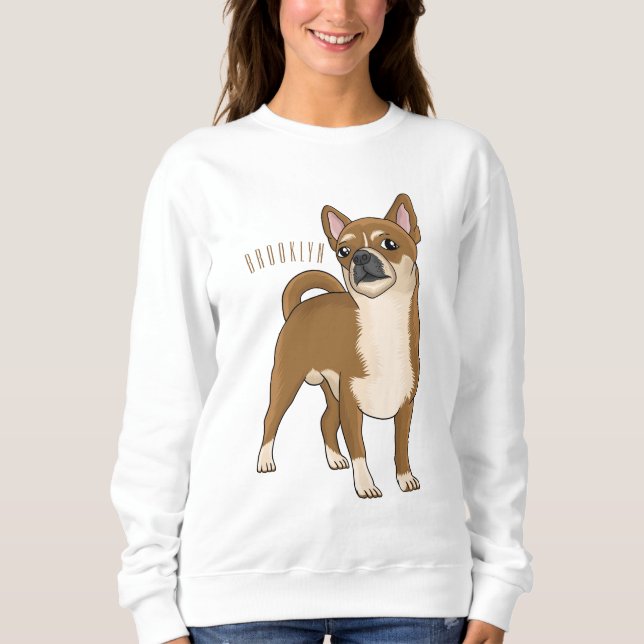 Sweatshirt Dessin de Chihuahua pour chien (Devant)
