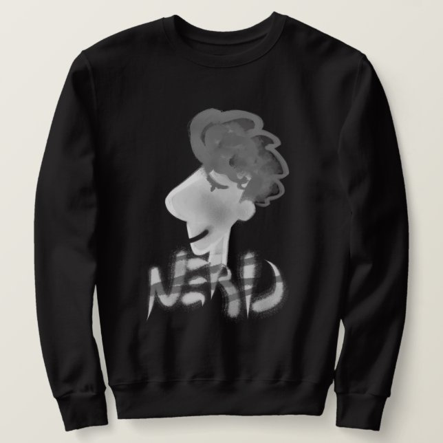 Sweatshirt Dessin de dessin de cool drôle Nerd Guy (Design devant)