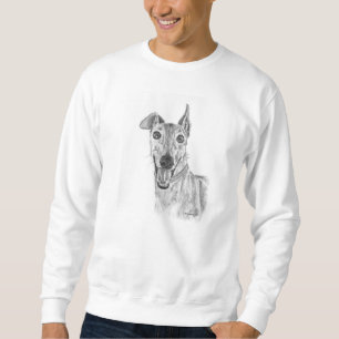 Sweatshirt Dessin de plan rapproché de lévrier