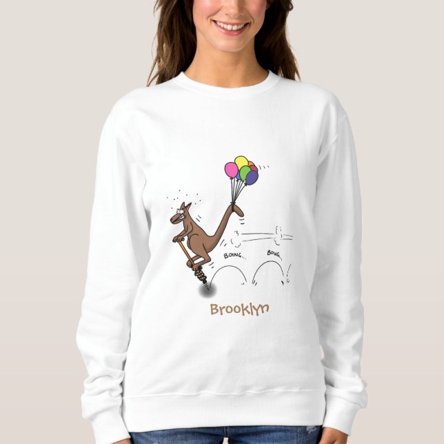 Sweatshirt Dessin d'humour australien kangourou (Devant)