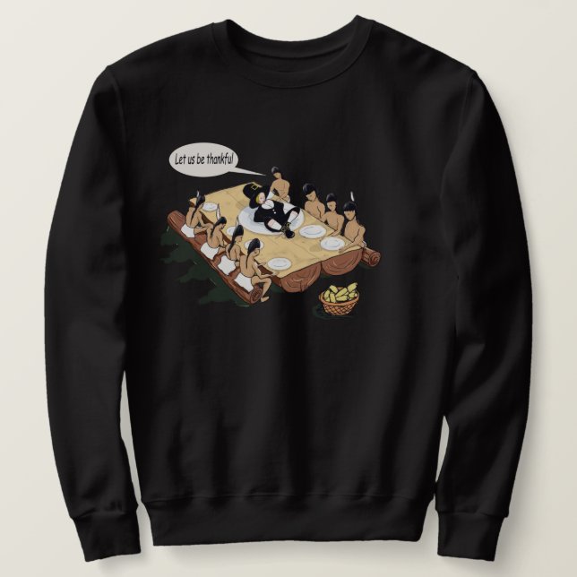 Sweatshirt Dessin humoristique amérindien d'Humour foncé (Design devant)