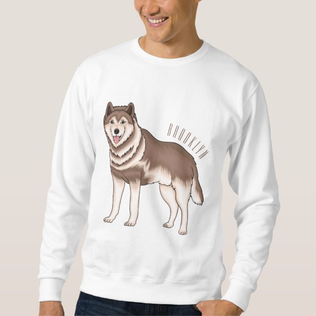 Sweatshirt dessin humoristique sibérien husky (Devant)