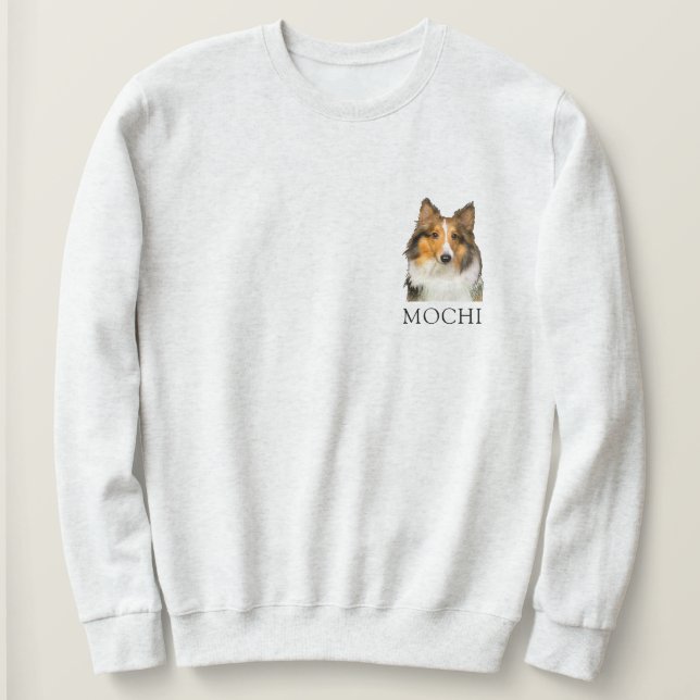 Sweatshirt Dessin manuel personnalisé Shetland Sheepdog (Design devant)