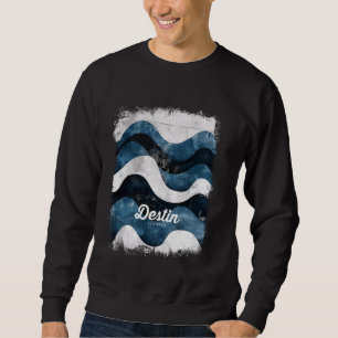 Sweatshirt Destin Florida FL Plage Tropical Surf Vaves Vin
