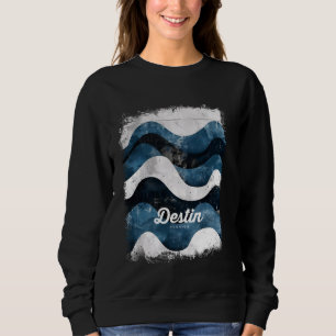 Sweatshirt Destin Florida FL Plage Tropical Surf Vaves Vin