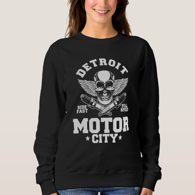 Sweatshirt Détroit Michigan Motor City Spark Plug Ailes Ride (Devant)