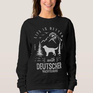 Sweatshirt Deutscher Wachtelhund Life Better Maman Papa Chien