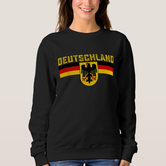 Sweatshirt Deutschland Allemagne Drapeau Aigle Allemand (Devant)