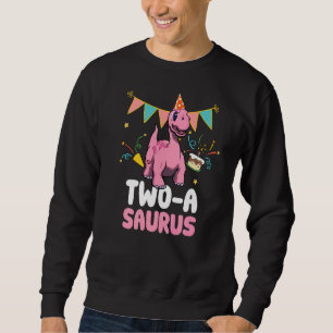 Sweatshirt Deux A Saurus Dinosaur Cute Kiddo Apatosaurus