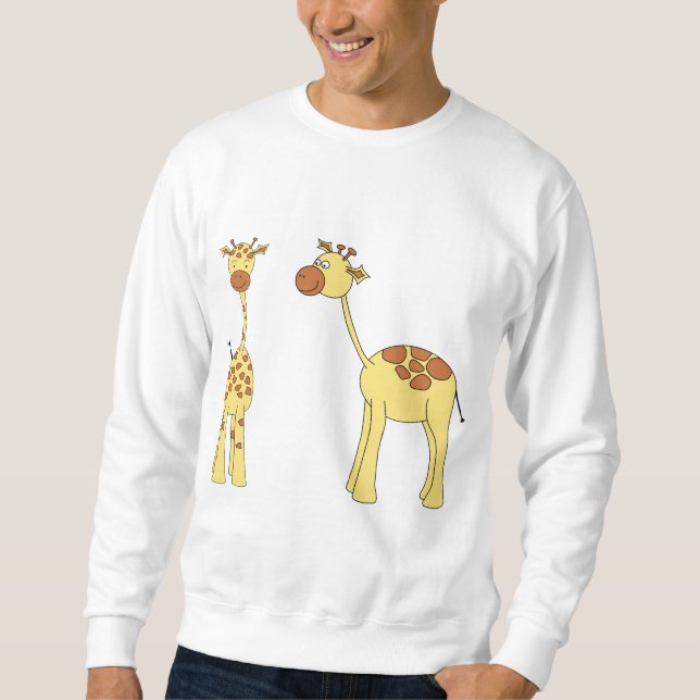 Sweatshirt Deux girafes. Bande dessinée (Devant)