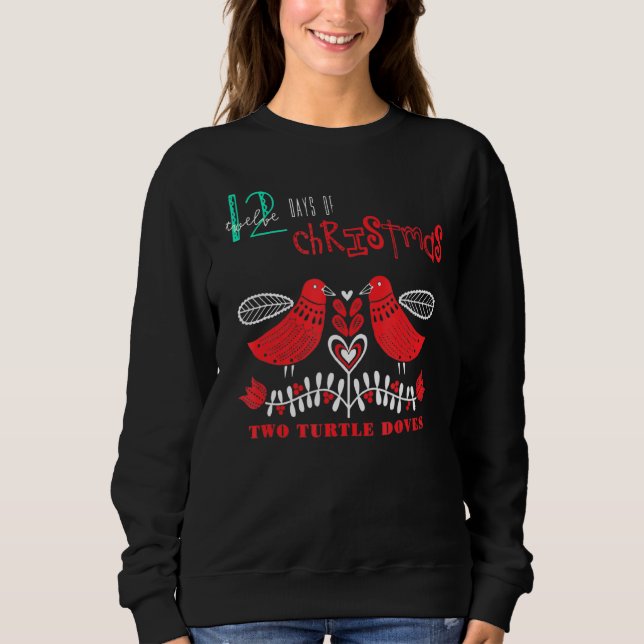 Sweatshirt Deux tourterelles Doves Idée de vacances populaire (Devant)