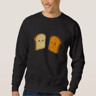 Sweatshirt Deux Tranches De Toast Se Tenant La Main