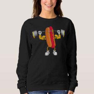 Sweatshirt Développé Musclé Hot Dog Bodybuilding Fitness Gym