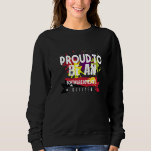 Sweatshirt Développeur de logiciels citoyen fier de sa profes